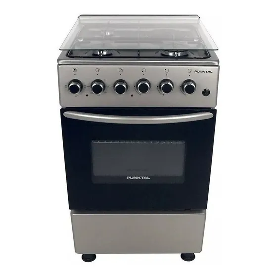Cocina Punktal Turca PK-1930TK color inox con puerta con visor 220V