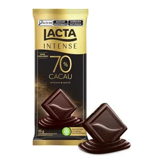Chocolate Lacta Intense Amargo 70% Cacau Original 85g Chocolate Lacta Intense Amargo 70% Cacau Original 85g