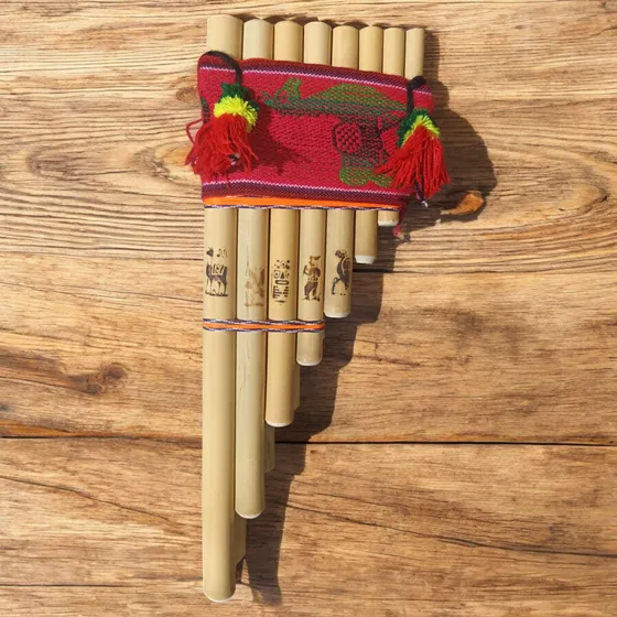 Flauta Pan Samponha Indígena Bambú Sopro Autêntico Artesanal