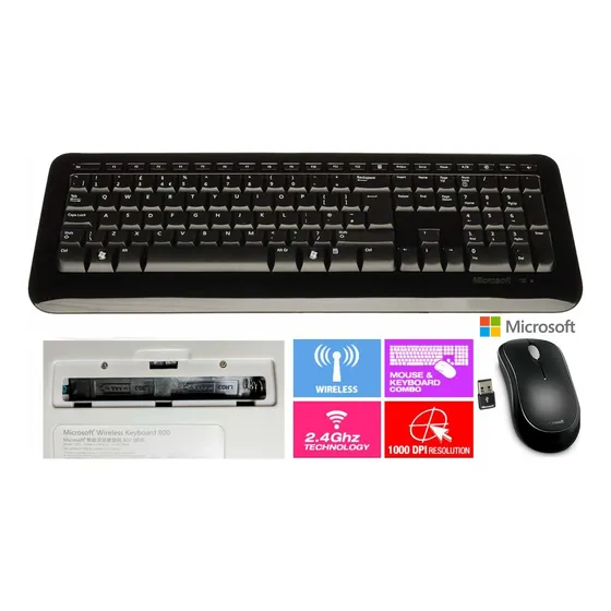 Teclado Mouse Inalambrico Microsoft