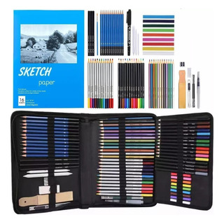 Kit De Lápices De Dibujo Y Boceto Con Accesorios 74 Pzs. Kit De Lápices De Dibujo Y Boceto Con Accesorios 74 Pzs.