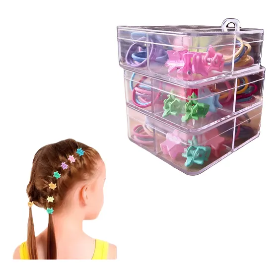Packx3 Ganchitos Piojito Y Ligas Colets Para El Cabello