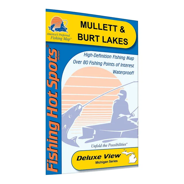 Mullett Burt Pesca Lago Map