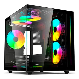 Gabinete Gamer Atx Cube AquĂĄrio Lateral De Vidro Temperado Cor Preto Gabinete Gamer Atx Cube AquĂĄrio Lateral De Vidro Temperado Cor Preto
