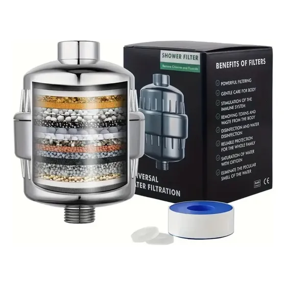 Filtro De Agua 18 Etapas Para Regadera Ducha Baño Agua Pura