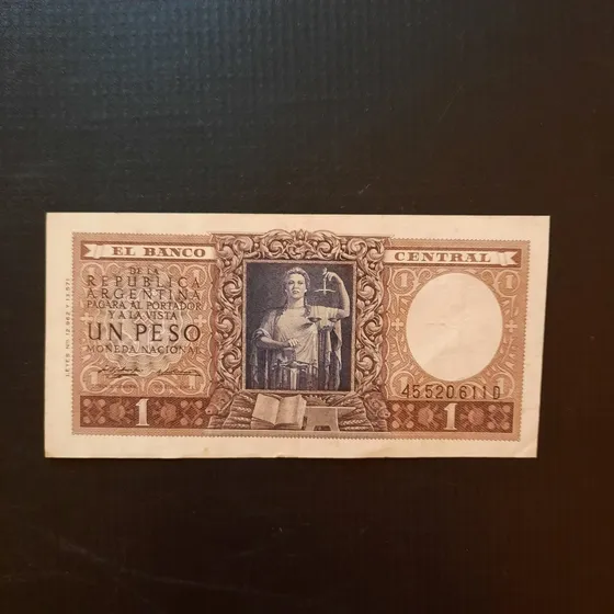 Cédula Estrangeira Antiga Da Argentina Un Peso Soberba 