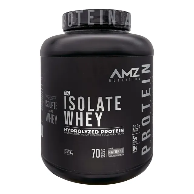 Proteina Amz Isolate Whey 5lbs 2.3kg 70 Serv Sabor Natural