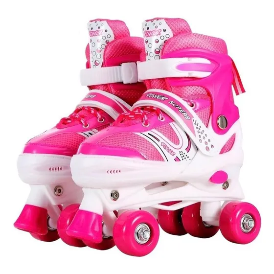 Patines 4 Ruedas Ajustable Roller Artístico Para Niños Niñas