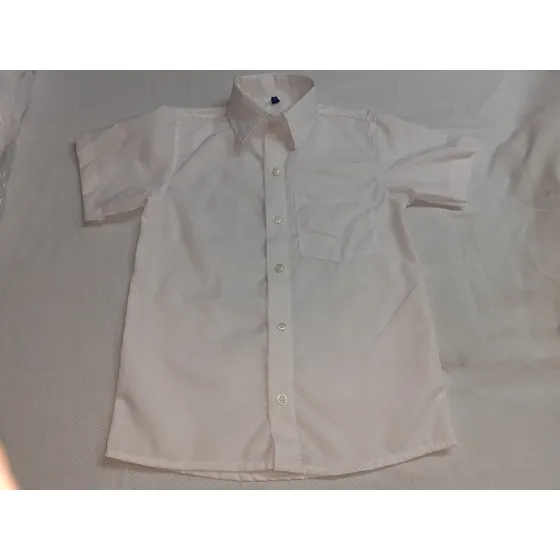 Camisas De Colegio Manga Corta Color Blanco  4/6/8 
