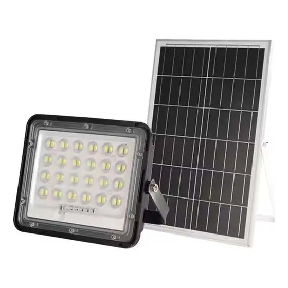 Reflector Led Con Panel Solar 50w Luz Blanca