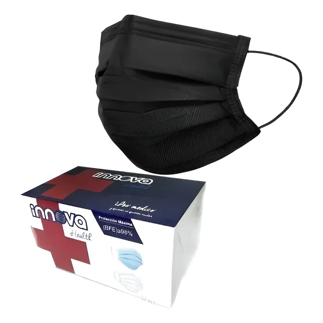 Caja Tapabocas Negro X 50 Empaq