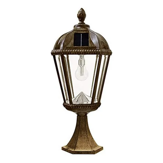 Gama Sonic Lampara Solar Exterior Base Muellealuminio Bronce
