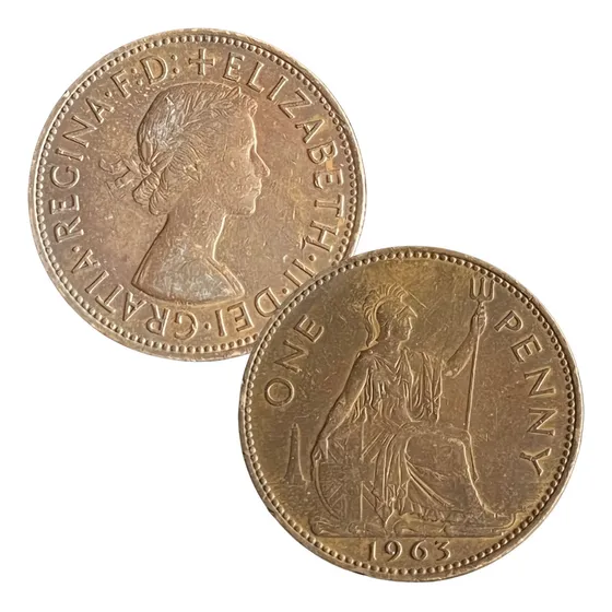 Moeda Oficial Inglaterra One Penny (anos Variados)