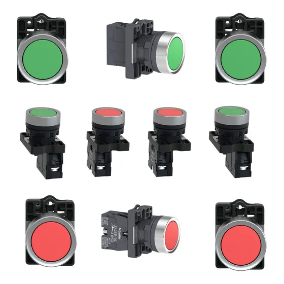 20 Botones 22mm Rojo Y 20 Botones Verdes Easyline Schneider