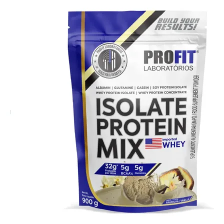 Suplemento Em Pó Profit Labs Isolate Protein Mix Whey Sabor Baunilha Em Sachê De 900g