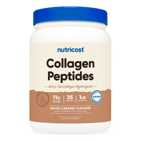 Colágeno En Polvo Nutricost Caramelo Salado Alimentado Con P