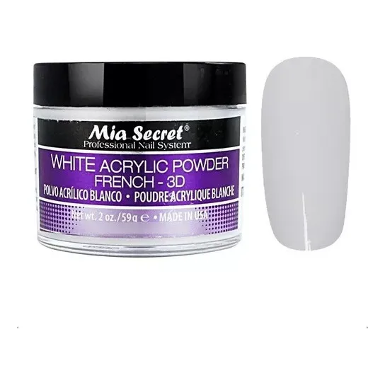 Mia Secret Polvo Acrilico Powder (59g) Uñas Esculpidas Color White