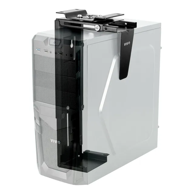 Soporte Ajustable Para Cpu Debajo Del Escritorio Negro
