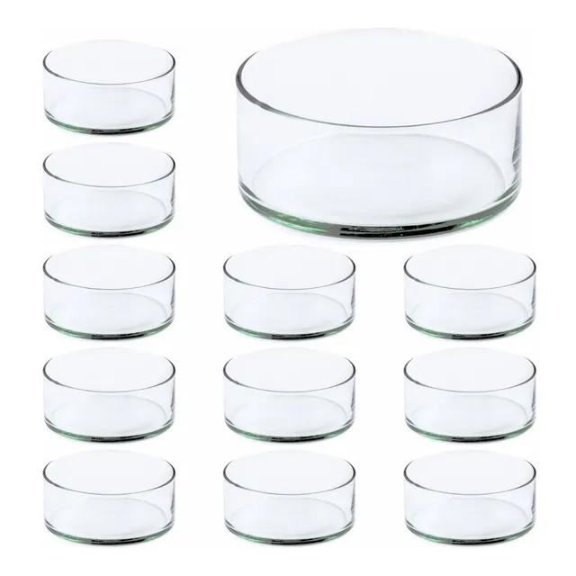 Envases Vidrio Velas Cristal Artesanal Cera Soya 200ml X12