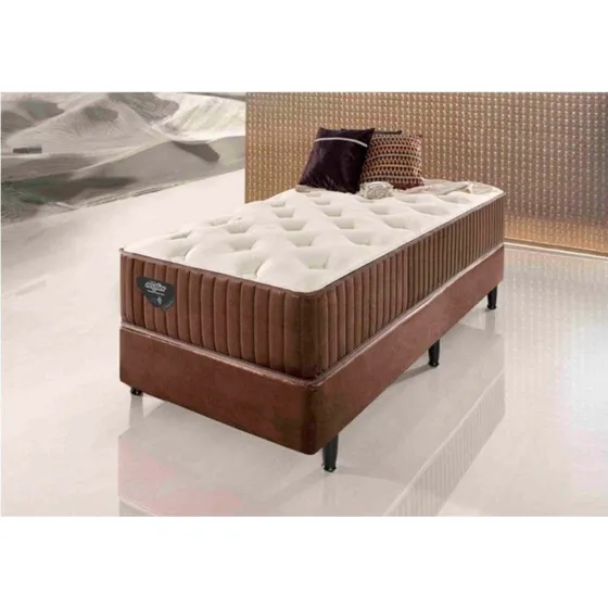 Conjunto De Quarto 1 Base Box Solteiro E 1 Colchão Solteiro