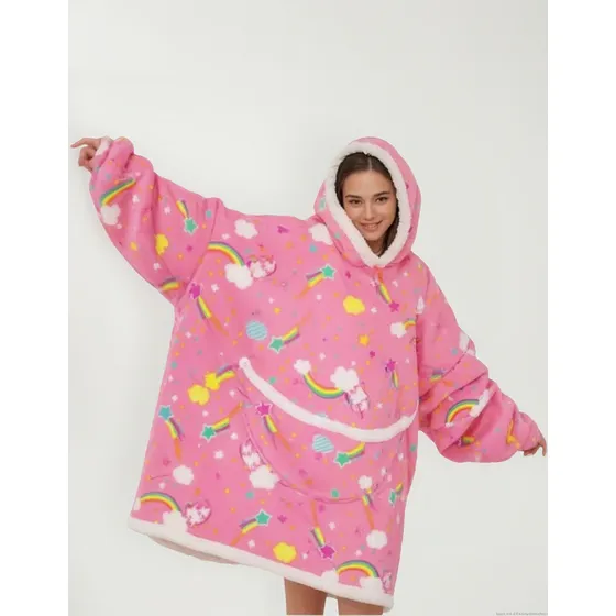Buzo Poncho Polar Canguro Corderito Unisex