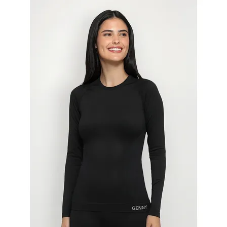 Primera Capa Mujer Polera Camiseta Cobre Compresión Térmica