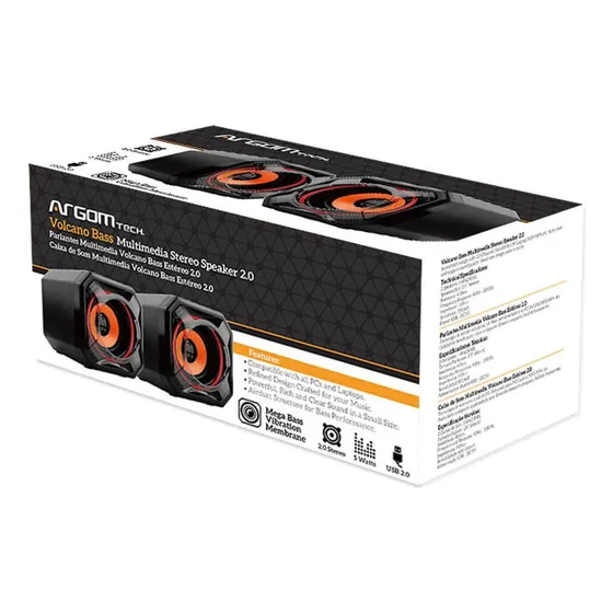 Parlante De Escritorio Sp 1049bk 5watts 2.0 Multimedia 3.5mm