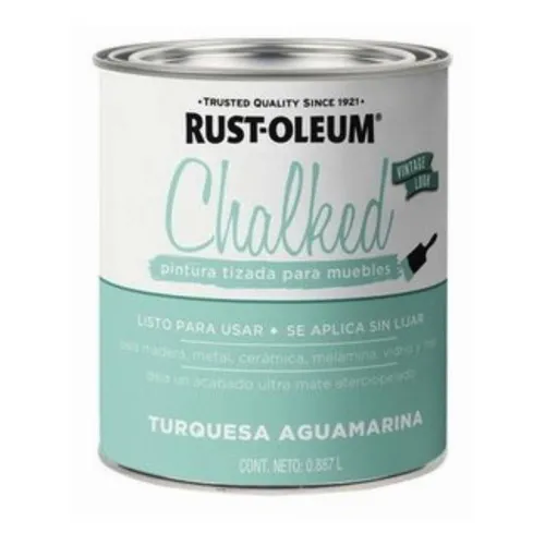 Pintura Esmalte Rust-oleum 0.9 Lt Chalk Turquesa Tizado Color Turquesa Aguamarina