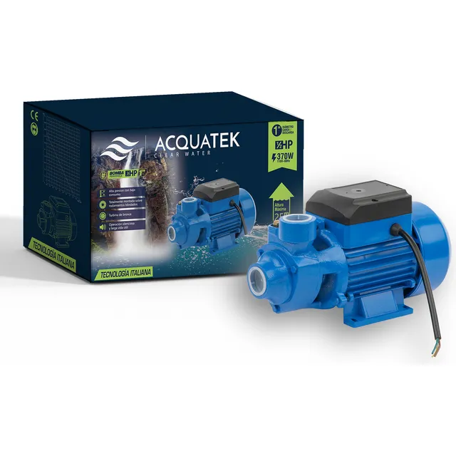 Bomba De Agua Periférica 1/2 Hp Tec. Italiana Cobre 100%