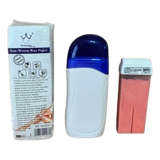 Kit Depilación Rollon +cera Máquina Calentador + 100 Bandas