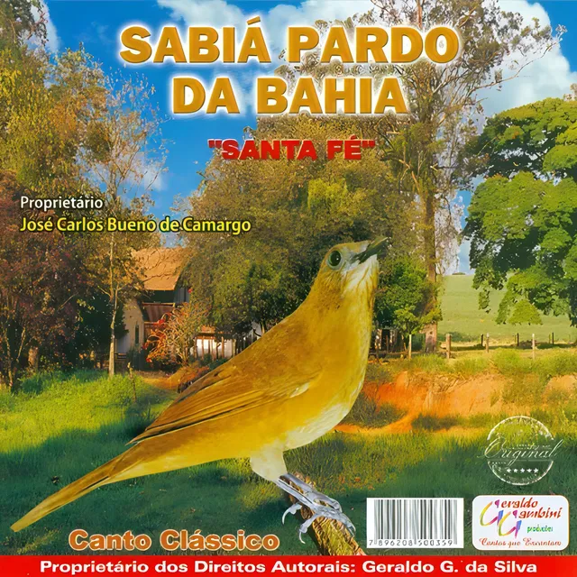 Cd - Sabiá Pardo Da Bahia - Santa Fé