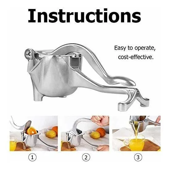 Exprimidor Manual Fruta Waqia Alta Resistencia Limon Acero