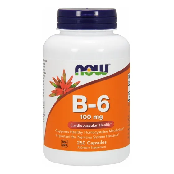 Supplement Now Foods B-6 250 Cápsulas 100 Mg (paquete De 4)