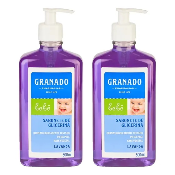 Sabonete Granado Lavanda Líquido Glicerina Bebê 500ml - 2 Un