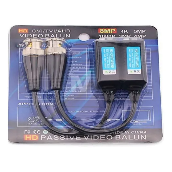 Video Balun Pasivo Cámara De Seguridad Cctv Hd Ahd Tvi Cvi
