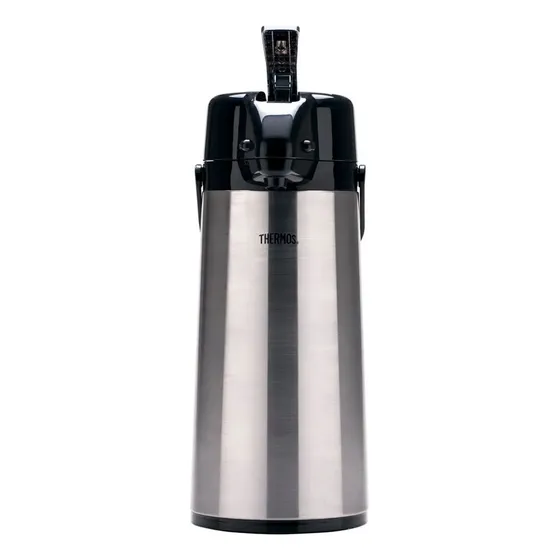 Termo Sifon 2.2lt Thermos Acero Sistema Palanca Lever Action Color Plateado | Cuotas sin interés