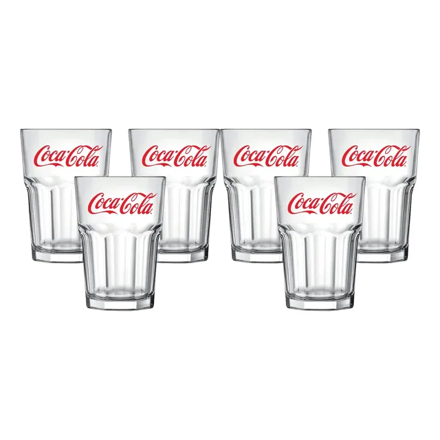 6 Copos Vidro Coleção Pepsi/coca Cola Personalizados 350ml