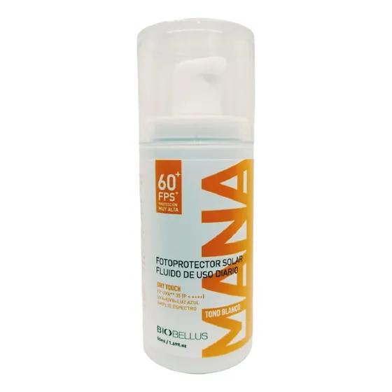 Protector Solar Fluido Tono Blanco Toque Seco 50ml Biobellus