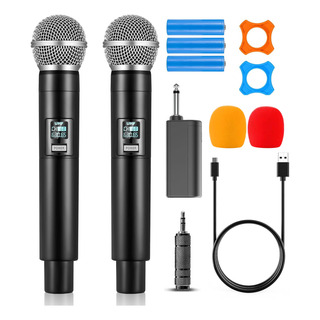 2 Pcs Microfone Sem Fio Profissional DinĂąmico KaraokĂȘ 2 Pcs Microfone Sem Fio Profissional DinĂąmico KaraokĂȘ