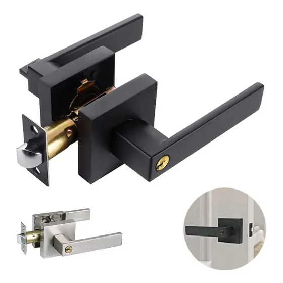 Fechadura De Maçaneta Quadrada Para Porta De Quarto