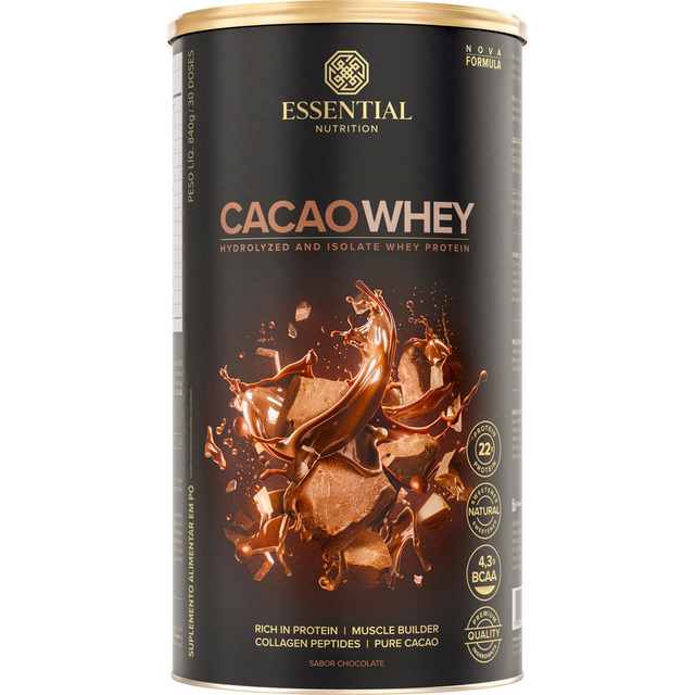 Whey Protein Cacao Essential Nutrition Sabor Cacao 840g Whey Protein Cacao Essential Nutrition Sabor Cacao 840g