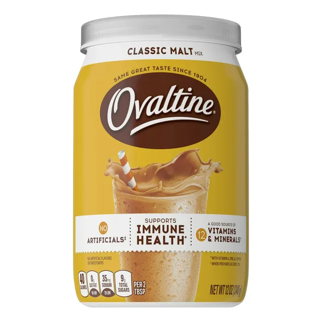 Ovaltine Mezcla De Bebidas En Polvo De Malta Clásica Chocola