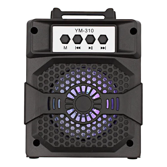 Bocina Portátil Mini Bluetooth Luces Altavoz Aux Sd Usb