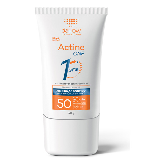 Darrow Actine One Protetor Solar Facial Sem Cor Fps50 40g, Protetor Facial Darrow Actine One Protetor Solar Facial Sem Cor Fps50 40g, Protetor Facial