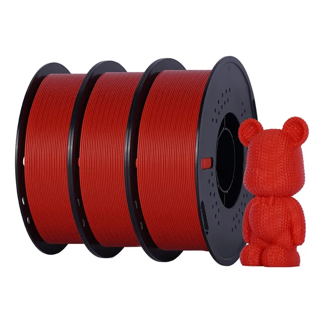 3kg/lote Kingroon Pla Filamento Para Impresora 3d 1.75mm Color Rojo