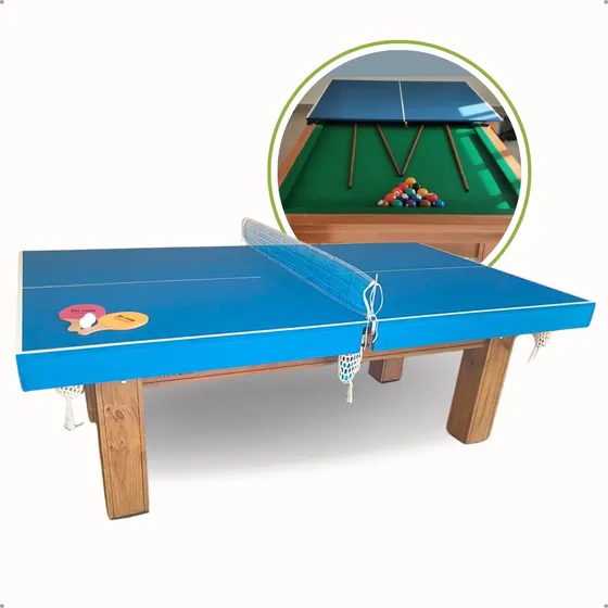 Mesa De Bilhar Rede 2 Em 1 Com Tampo De Ping Pong