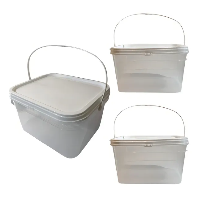 Balde Transparente 2.4l Para Chocolates 3 Pçs