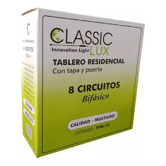 Tablero Residencial 8 Circuitos Con Tapa Y Puerta