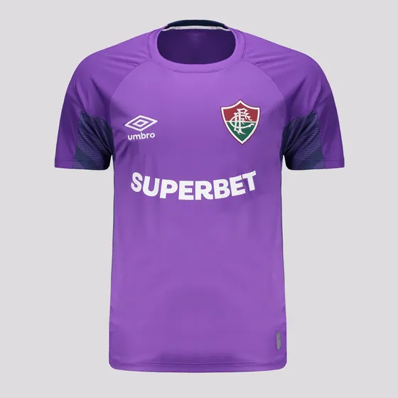 Camisa Umbro Fluminense 2025 Goleiro Roxa E Marinho