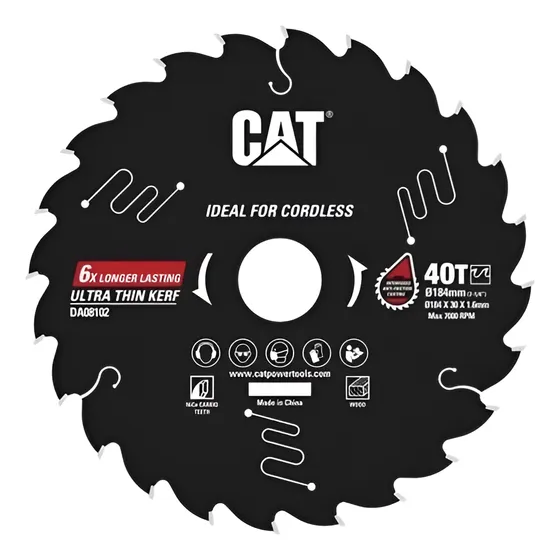 Disco Sierra Circular Madera 7-1/4puLG 40t 18v Cat